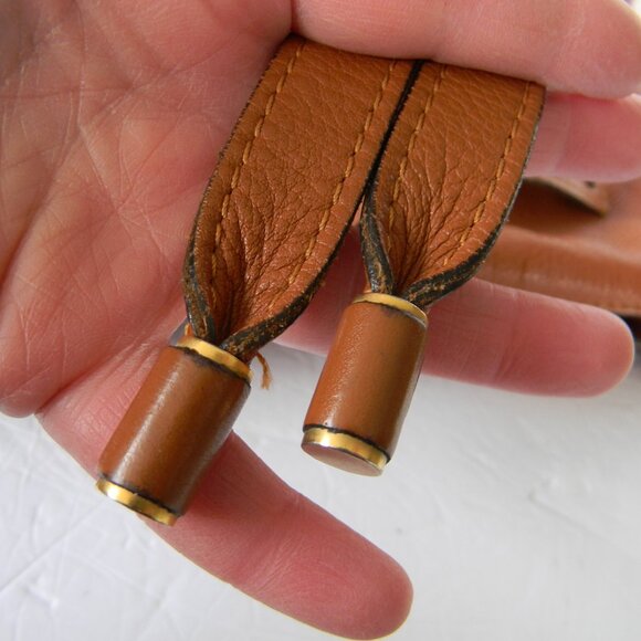 CHLOE MARCIE TAN PEBBLE LEATHER HOBO/CROSSBODY MESSENGER BAG MADE IN ITALY - Picture 11 of 15